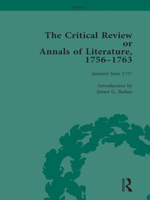 cover image of The Critical Review or Annals of Literature, 1756-1763 Vol 3